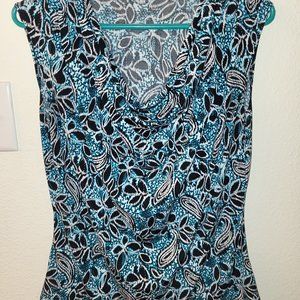 Jennie & Marlis Business Casual Blouse size M/L scoop neck
